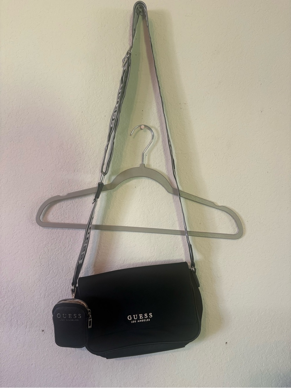 GUESS Black Crossbody with Detachable Mini Pouch
